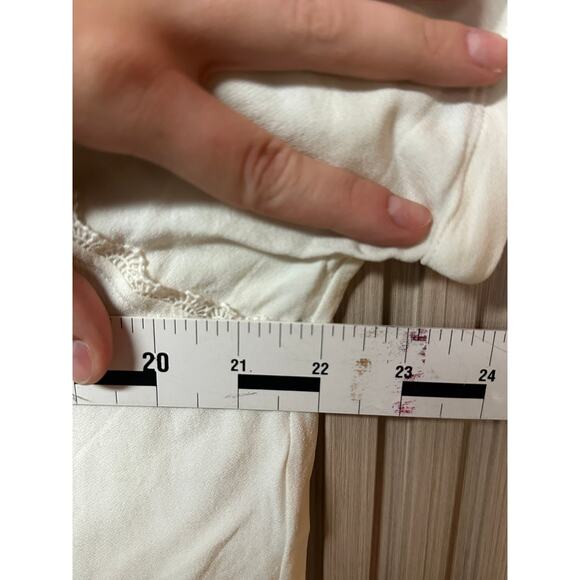 Reiss Harlowe Lace Inset Top Cream Size 10 - Picture 5 of 10